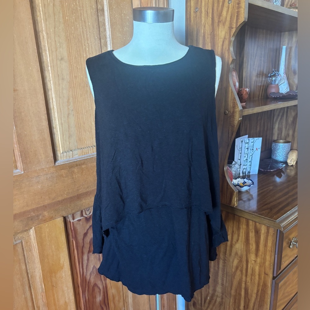 iRelax Dillard exclusive black sleeveless sleep shirt loungewear